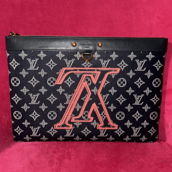 Louis Vuitton monogram ink upside down LV Apollo GM pochette pouch bag - Picture 2 of 16